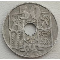 Испания 50 сентимо 1949