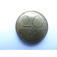 ГДР 20 пфеннигов  1984