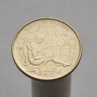 Италия 200 лир 1980 ФАО - Международный женский год
