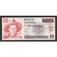 Никарагуа 20 кордоба 1990 года. Тип Р-176(2). Состояние UNC