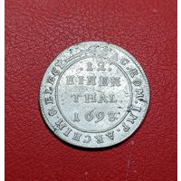 1/12 талера,1698,Саксония(хорошее состояние)