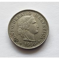 Швейцария 20 раппенов, 1986