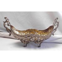 Конфетница Фруктовница Ладья Латунь 33 см