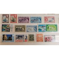 Марки разных стран - 15 марок хорошего качества,есть MNH c 1 рубля!!!