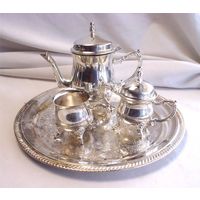 Сервиз кофейный 4 предмета Эгоист Серебрение
