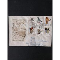 ГДР 1968 Конверт с полной серией марок "Мелкая дичь" (гашение) Mi.1357-1362 каталог 10.00 евро