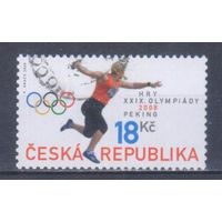 [1727] Чехия 2008. Спорт.Летние Олимпийские игры. Одиночный выпуск.Гашеная марка.
