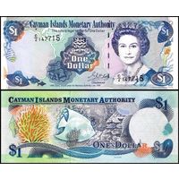 Каймановы острова 1 доллар образца 1998 года UNC p21b  серия C/2
