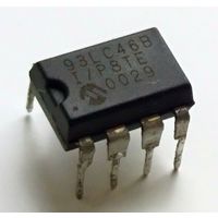 EEPROM 1 Kbit 93LC46B 1 Кбит 64 x 16 бит Serial Microwire 3 МГц DIP-8