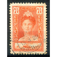 Нидерландские колонии - Кюрасао - 1928/30г. - 30 лет правления королевы Вильгельмины, 7 1/2 с - 1 марка - гашёная [Mi 94]. #3-WB-85-A-1