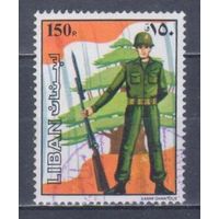 [2041] Ливан 1984. Армия.Униформа.Солдат. Гашеная марка.
