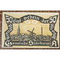 Нотгельд 50 пфеннигов 1920 год. Зюдербраруп. Веймарская республика