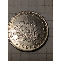 1 франк Франция 1961 год
