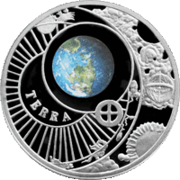 Торги. Серебро.  Зямля . Земля . 10 рублей , Solar System . Сонечная сістэма , Солнечная Система ,  2012 год .
