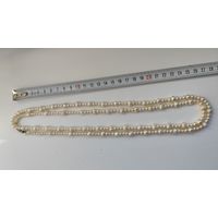 Бусы натуральный жемчуг.длинные 114см.