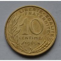 Франция, 10 сантимов 1969 г.