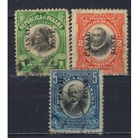 США Управление Зона Панамского канала 1909 Надп на марках Панамы Надп тип II #22-4