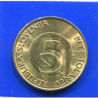 Словения 5 толаров 2000 UNC