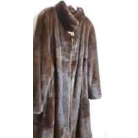 ШУБА ИЗ ЭЛИТНОЙ НОРКИ ОТ  "MANZARI". КЛАССИЧЕСКАЯ МОДЕЛЬ. ДЛИНА - 115 СМ.  ОГ-150 СМ.