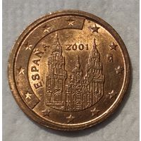 Испания 2 евроцента, 2001 (14-15-15)