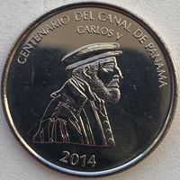 Панама 1/2 бальбоа 2014 г. 100 лет Панамскому каналу