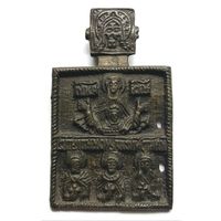 Икона меднолитая Знамение Пресвятой Богородицы.