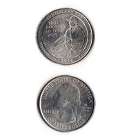 25 центов США 2016 Национальный исторический парк Камберленд-Гэп (Кентукки)  P