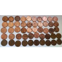50 монет 1 цент США