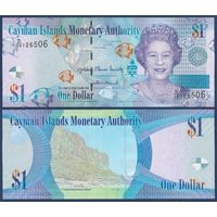 Каймановы острова (Кайманы), 1 доллар 2024 г, P-38 (D|10, королева Елизавета II, утёс Блафф), UNC