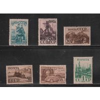 СССР-1941, (Заг.687-693)  * (  без клея)  , Индустриализация