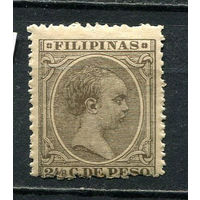 Испанские колонии - Филиппины - 1892 - Король Альфонс XIII 2 4/8 Cs - [Mi.145] - 1 марка. MLH.  (Лот 18JT)-T25P3