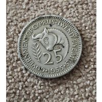 Кипр 25 милс 1955