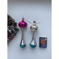 Лот елочных игрушек. Мухоморы.