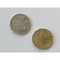 Набор монет Вануату 20 и 100 вату 2023 и 2015 год