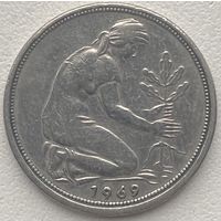 Германия 50 пфеннигов 1969 г. F. Цена за 1 шт.