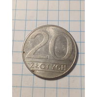 20 злотых Польша 1990 год