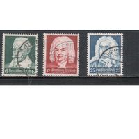 Германия(Рейх)-1935,(Мих.573-575)  гаш. ,  Личности, Композиторы (полная серия)