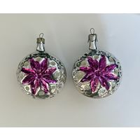 Елочная игрушка медальон цветок СССР цена за единицу К.5