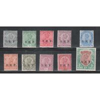 Британская Индия-1914,(Мих.35-39)  * , Британские колонии, Стандарт,Надп., (полная серия)