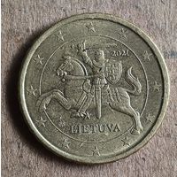 Литва 10 евроцентов 2021 г., KM# 208
