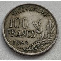 Франция 100 франков, 1955 Без отметки монетного двора "B" (14-14-7)