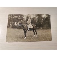Почтовая карточка, фотография с изображением кавалериста, ПВМ, размер 14*9 см.
