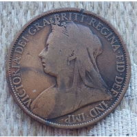 Великобритании 1 пенни 1896 года. Королева Виктория. Британия. Предложи свою цену или обмен!