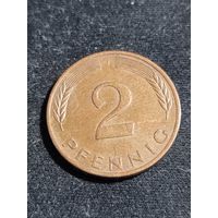 ФРГ 2 пфеннига 1980 J