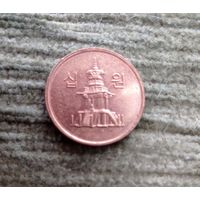 Werty71 Южная Корея 10 вон 2009 Пагода в храме Пул Гук Красная