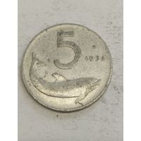 Италия 5 лир 1954