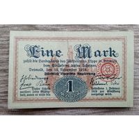 Werty71 Германия 1 марка 1918 Банкнота Княжество Липпе Детмольд