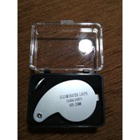 Лупа ювелирная 40 х кратная 25мм. с подсветкой