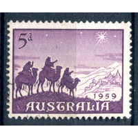 Австралия - 1959г. - Рождество - 1 марка - полная серия, гашёная [Mi 304]. #3-WB-87-A-1