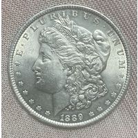 Монета 1 доллар 1889 год. США. Доллар Моргана.